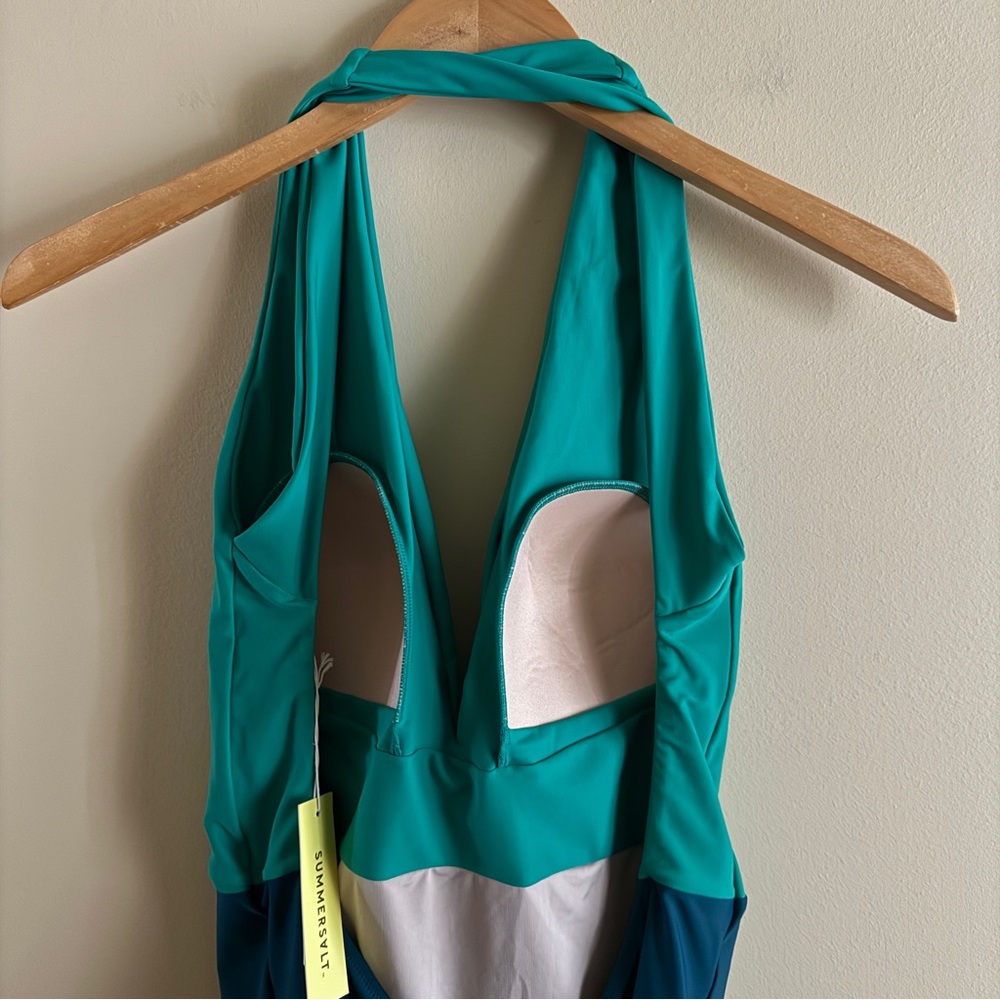 SUMMERSALT Deep Dive Sea/Teal Swimsuit NWT Sz 12 - Picture 6 of 7